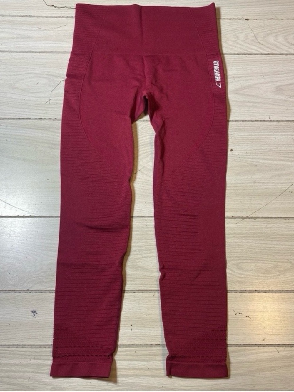 Gymshark Women's Seamless Leggings Size M Maroon Burgundy High Waisted Workout